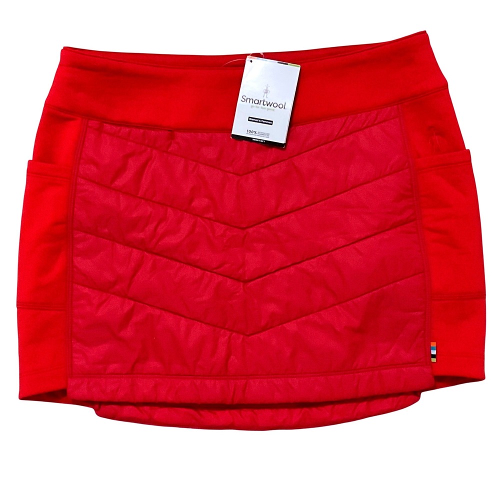 Smartwool smartloft 60 merino wool skirt quilted red NWT Medium - Picture 2 of 12